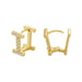 Wholesale Gold 26 Letter Zircon Stud Earrings JDC-ES-GM005 Earrings 冈麦 I gold Wholesale Jewelry JoyasDeChina Joyas De China