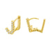 Wholesale Gold 26 Letter Zircon Stud Earrings JDC-ES-GM005 Earrings 冈麦 J gold Wholesale Jewelry JoyasDeChina Joyas De China