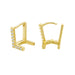 Wholesale Gold 26 Letter Zircon Stud Earrings JDC-ES-GM005 Earrings 冈麦 L gold Wholesale Jewelry JoyasDeChina Joyas De China