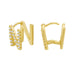 Wholesale Gold 26 Letter Zircon Stud Earrings JDC-ES-GM005 Earrings 冈麦 N gold Wholesale Jewelry JoyasDeChina Joyas De China