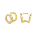 Wholesale Gold 26 Letter Zircon Stud Earrings JDC-ES-GM005 Earrings 冈麦 O gold Wholesale Jewelry JoyasDeChina Joyas De China