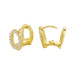 Wholesale Gold 26 Letter Zircon Stud Earrings JDC-ES-GM005 Earrings 冈麦 Q gold Wholesale Jewelry JoyasDeChina Joyas De China
