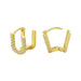 Wholesale Gold 26 Letter Zircon Stud Earrings JDC-ES-GM005 Earrings 冈麦 U gold Wholesale Jewelry JoyasDeChina Joyas De China
