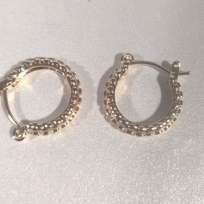 Wholesale gold Brass Oval Earrings JDC-ES-Ruol010 Earrings 若龙 Gold a16-2-2-2 Wholesale Jewelry JoyasDeChina Joyas De China