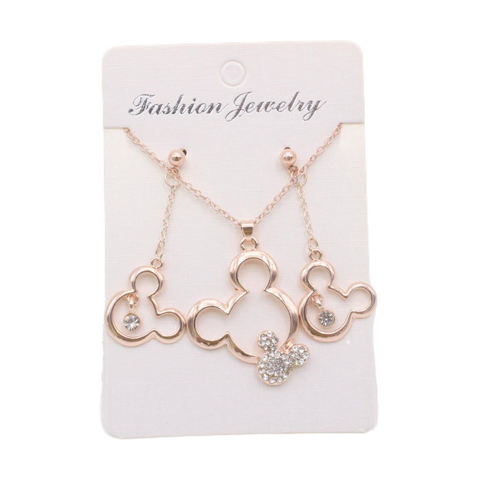 Wholesale Gold Cartoon Rat Necklace Earrings Set MOQ≥2 JDC-ES-Hany002 Earrings 韩萸 Wholesale Jewelry JoyasDeChina Joyas De China