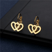 Wholesale Gold Heart Geometric Stainless Steel Earrings JDC-ES-MINGM021 Earrings 敏萌 Wholesale Jewelry JoyasDeChina Joyas De China