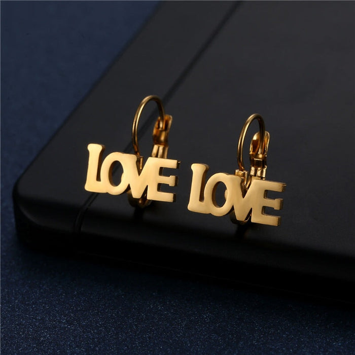 Wholesale Gold Heart Geometric Stainless Steel Earrings JDC-ES-MINGM021 Earrings 敏萌 EZ44 Wholesale Jewelry JoyasDeChina Joyas De China