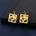 Wholesale Gold Heart Geometric Stainless Steel Earrings JDC-ES-MINGM024 Earrings 敏萌 Wholesale Jewelry JoyasDeChina Joyas De China