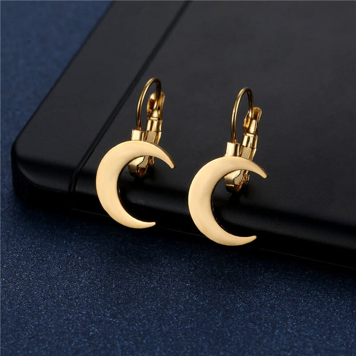 Wholesale Gold Heart Geometric Stainless Steel Earrings JDC-ES-MINGM024 Earrings 敏萌 EZ56 Wholesale Jewelry JoyasDeChina Joyas De China