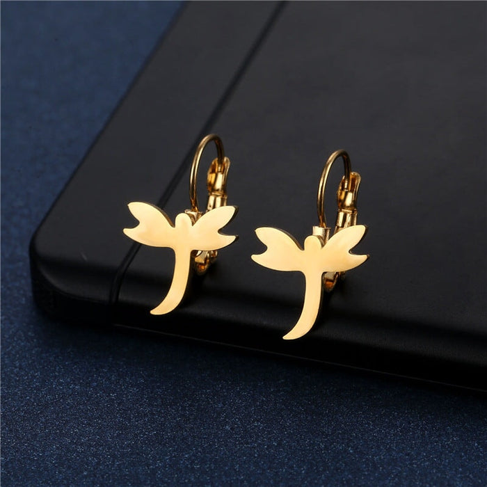 Wholesale Gold Heart Geometric Stainless Steel Earrings JDC-ES-MINGM025 Earrings 敏萌 EZ60 Wholesale Jewelry JoyasDeChina Joyas De China