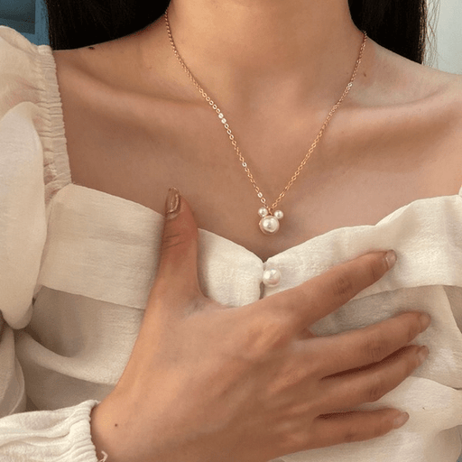 Wholesale Gold Pearl Necklace (F)JDC-NE-Jiaj002 necklaces 嘉静 Wholesale Jewelry JoyasDeChina Joyas De China