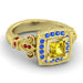 Wholesale Gold Plated Alloy Band Rhinestone Gemstone Ring JDC-RS-Sanj010 Rings 三杰 gold 5 Wholesale Jewelry JoyasDeChina Joyas De China