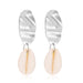 Wholesale Gold Round Crystal Natural Shell Earrings JDC-ES-D773 Earrings 晴雯 02 Asian silver 4510 Yajin Wholesale Jewelry JoyasDeChina Joyas De China