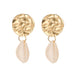 Wholesale Gold Round Crystal Natural Shell Earrings JDC-ES-D773 Earrings 晴雯 02 disc 4305 Yajin Wholesale Jewelry JoyasDeChina Joyas De China