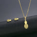 Wholesale gold stainless steel earrings necklace set combination JDC-NE-MINGM002 Necklace 敏萌 TZ92 Wholesale Jewelry JoyasDeChina Joyas De China