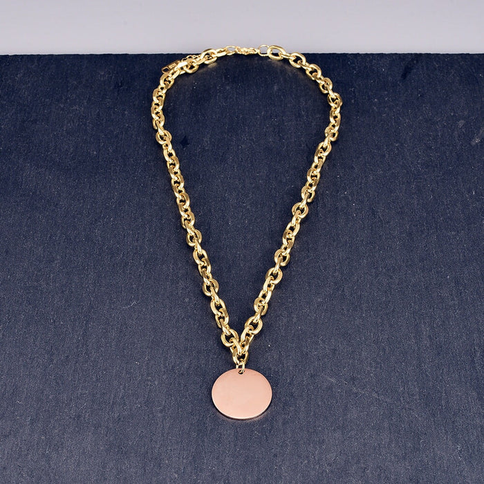 Wholesale gold Stainless Steel Gold Plated Necklace JDC-NE-YS058 Necklaces 艺昇 Wholesale Jewelry JoyasDeChina Joyas De China