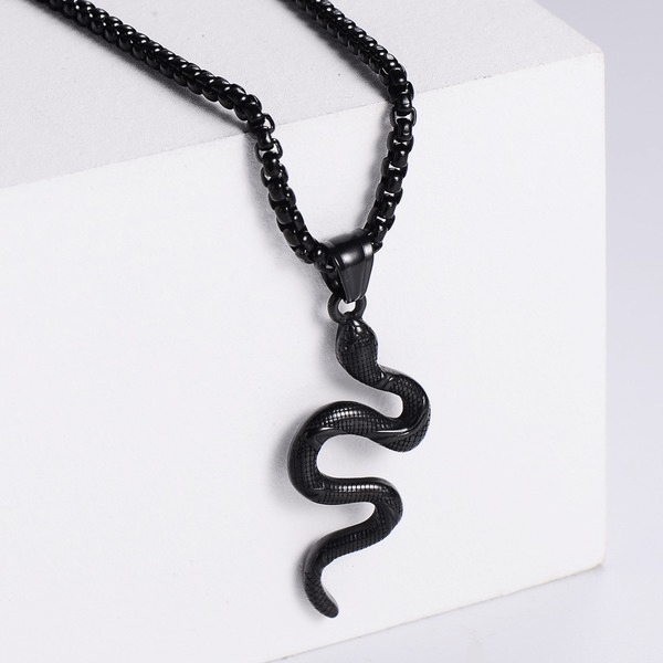 Wholesale gold stainless steel snake necklace JDC-NE-Aimi009 Necklaces 爱米萝 Wholesale Jewelry JoyasDeChina Joyas De China
