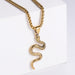 Wholesale gold stainless steel snake necklace JDC-NE-Aimi009 Necklaces 爱米萝 Gold [with chain] Wholesale Jewelry JoyasDeChina Joyas De China