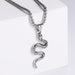 Wholesale gold stainless steel snake necklace JDC-NE-Aimi009 Necklaces 爱米萝 Steel color [with chain] Wholesale Jewelry JoyasDeChina Joyas De China