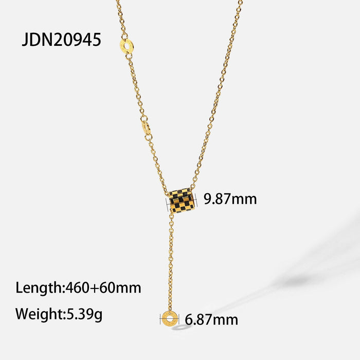 Wholesale Gold Titanium Steel Gold Plated Necklace JDC-NE-JD380 Necklaces 杰鼎 1 Wholesale Jewelry JoyasDeChina Joyas De China