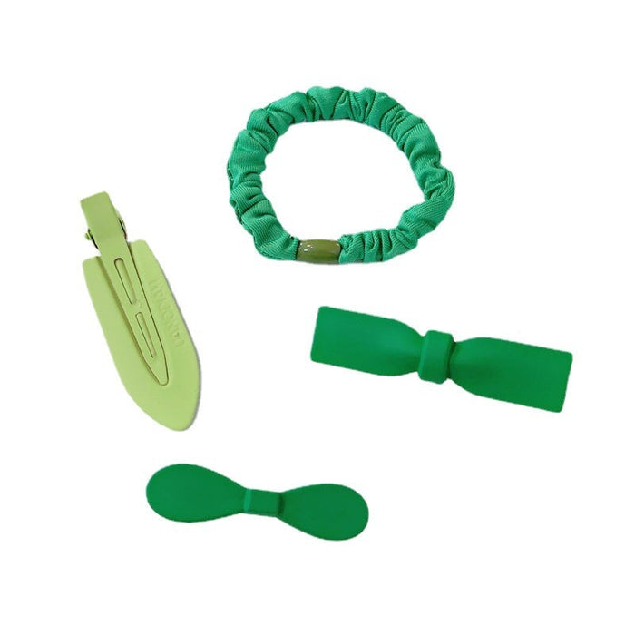 Wholesale Green Bow Plastic Resin Hair Clip Hair Rope JDC-HC-Jiax007 Hair Clips 佳芯 Wholesale Jewelry JoyasDeChina Joyas De China