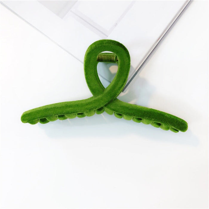 Wholesale Green Bow Plastic Resin Hair Clip Hair Rope JDC-HC-Jiax007 Hair Clips 佳芯 2725 Wholesale Jewelry JoyasDeChina Joyas De China