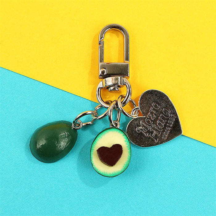 Wholesale Green Soft Pottery Avocado Keychain JDC-KC-Gongz029 Keychains 宫泽 B65-1 Love Wholesale Jewelry JoyasDeChina Joyas De China