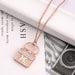 Wholesale H letter alloy necklace JDC-NE-Jiaow010 Necklaces 娇婉 Wholesale Jewelry JoyasDeChina Joyas De China