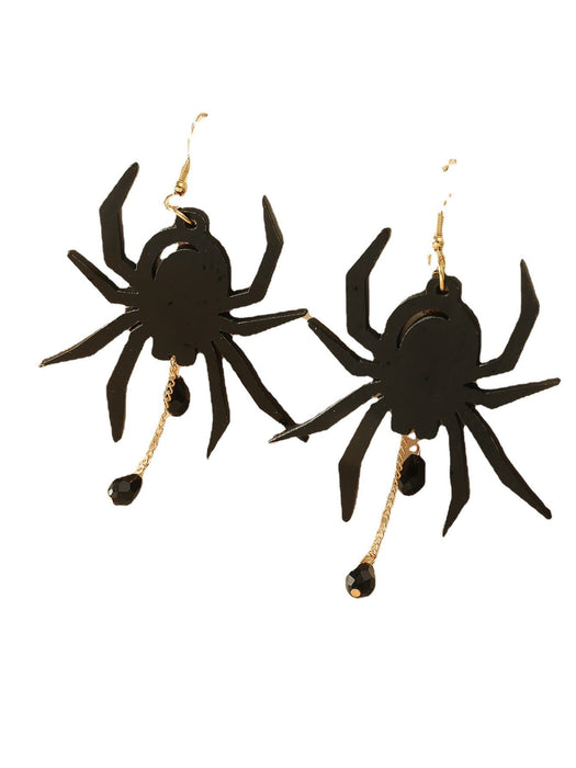 Wholesale Halloween Acrylic Black Spider Earrings JDC-ES-GANL007 Earrings 甘来 black Wholesale Jewelry JoyasDeChina Joyas De China