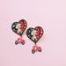 Wholesale heart alloy earrings JDC-ES-LIUM032 Earrings 榴芒 54106-MT Wholesale Jewelry JoyasDeChina Joyas De China