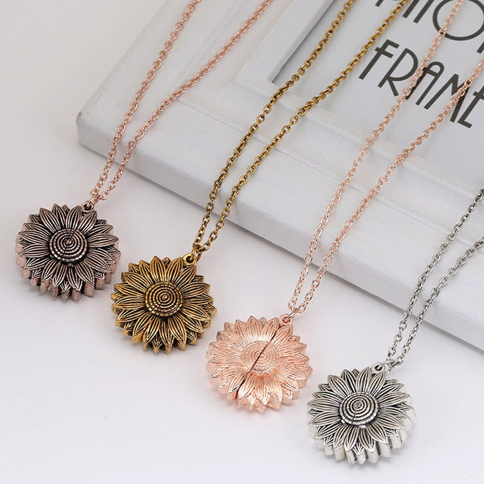 Wholesale hipster hip hop sunflower alloy necklace JDC-NE-Jiaow012 Necklaces 娇婉 Wholesale Jewelry JoyasDeChina Joyas De China