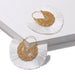 Wholesale hollow fan-shaped tassel stud JDC-NE-b137 earrings JoyasDeChina White Wholesale Jewelry JoyasDeChina Joyas De China