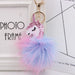 Wholesale Imitation Hair Alloy Hair Ball Pom Pom Keychain JDC-KC-Zuge014 Keychains 祖格 Wholesale Jewelry JoyasDeChina Joyas De China