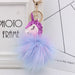 Wholesale Imitation Hair Alloy Hair Ball Pom Pom Keychain JDC-KC-Zuge014 Keychains 祖格 rose red / Wholesale Jewelry JoyasDeChina Joyas De China