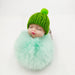 Wholesale imitation otter rabbit hair sleep doll keychain JDC-KC-QiShi007 Keychains 奇释 mint green / Wholesale Jewelry JoyasDeChina Joyas De China