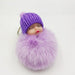 Wholesale imitation otter rabbit hair sleep doll keychain JDC-KC-QiShi007 Keychains 奇释 Violet / Wholesale Jewelry JoyasDeChina Joyas De China