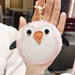 Wholesale Imitation Rabbit Fur TPU Leather Penguin Hair Ball Pendant Pom Pom Keychain JDC-KC-FRun001 Keychains 飞润 pink OPP Wholesale Jewelry JoyasDeChina Joyas De China