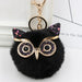 Wholesale Imitation Rex Rabbit Fur Big Eyes Sequined Owl Fur Ball Pom Pom Keychain JDC-KC-Zuge012 Keychains 祖格 Wholesale Jewelry JoyasDeChina Joyas De China