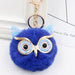 Wholesale Imitation Rex Rabbit Fur Big Eyes Sequined Owl Fur Ball Pom Pom Keychain JDC-KC-Zuge012 Keychains 祖格 Wholesale Jewelry JoyasDeChina Joyas De China