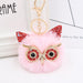 Wholesale Imitation Rex Rabbit Fur Big Eyes Sequined Owl Fur Ball Pom Pom Keychain JDC-KC-Zuge012 Keychains 祖格 Wholesale Jewelry JoyasDeChina Joyas De China