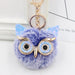 Wholesale Imitation Rex Rabbit Fur Big Eyes Sequined Owl Fur Ball Pom Pom Keychain JDC-KC-Zuge012 Keychains 祖格 Wholesale Jewelry JoyasDeChina Joyas De China