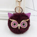 Wholesale Imitation Rex Rabbit Fur Big Eyes Sequined Owl Fur Ball Pom Pom Keychain JDC-KC-Zuge012 Keychains 祖格 Purple red purple / Wholesale Jewelry JoyasDeChina Joyas De China