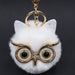 Wholesale Imitation Rex Rabbit Fur Big Eyes Sequined Owl Fur Ball Pom Pom Keychain JDC-KC-Zuge012 Keychains 祖格 white-white / Wholesale Jewelry JoyasDeChina Joyas De China