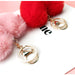 Wholesale Imitation Rex Rabbit Fur Heart Pom Pom Keychain JDC-KC-FeiRun024 Keychains 飞润 Wholesale Jewelry JoyasDeChina Joyas De China