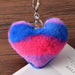 Wholesale Imitation Rex Rabbit Fur Heart Pom Pom Keychain JDC-KC-FeiRun024 Keychains 飞润 Wholesale Jewelry JoyasDeChina Joyas De China