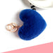 Wholesale Imitation Rex Rabbit Fur Heart Pom Pom Keychain JDC-KC-FeiRun024 Keychains 飞润 Wholesale Jewelry JoyasDeChina Joyas De China