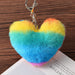 Wholesale Imitation Rex Rabbit Fur Heart Pom Pom Keychain JDC-KC-FeiRun024 Keychains 飞润 Wholesale Jewelry JoyasDeChina Joyas De China