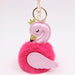 Wholesale Imitation Rex Rabbit Fur PU Leather Swan Fur Ball Pom Pom Keychain JDC-KC-Zuge013 Keychains 祖格 Wholesale Jewelry JoyasDeChina Joyas De China