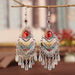 Wholesale imitation seedling silver metal earrings JDC-ES-Daiq010 Earrings 黛茜 DC1977-1 mixed color Wholesale Jewelry JoyasDeChina Joyas De China