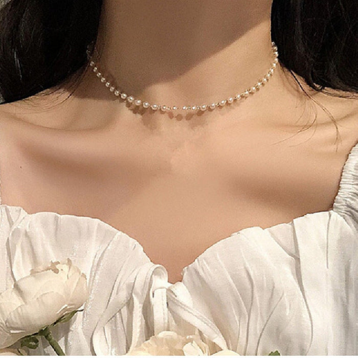 Wholesale Jewelry pearl pendant necklace Women's elegant clavicle chain necklace pearl necklace Necklaces JoyasDeChina 5# Wholesale Jewelry JoyasDeChina Joyas De China